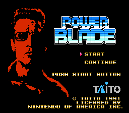 Power Blade title screenshot